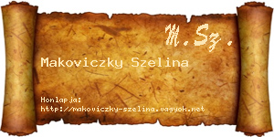 Makoviczky Szelina névjegykártya